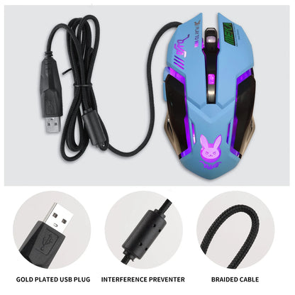 Breathing LED USB Wired Optical Mouse