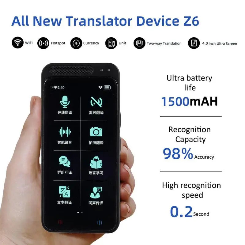 Voice Translator Device Electronic Equipment Intelligent Translator