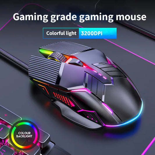 USB Mouse Gaming Button LED
