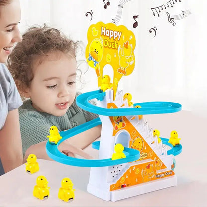 Duck Roller Coaster Toy 9 Climbing Stairs Ducks