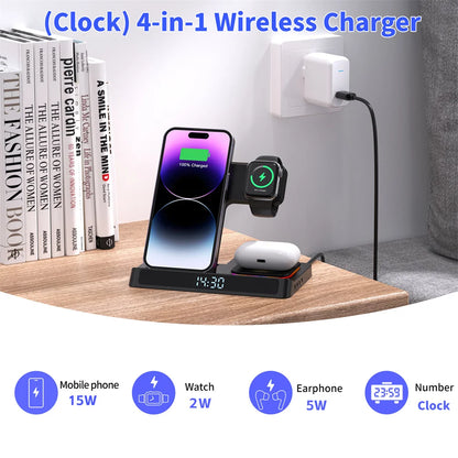 2024 Newest Wireless Charger 4 In 1 Folding TWS Charging Stand