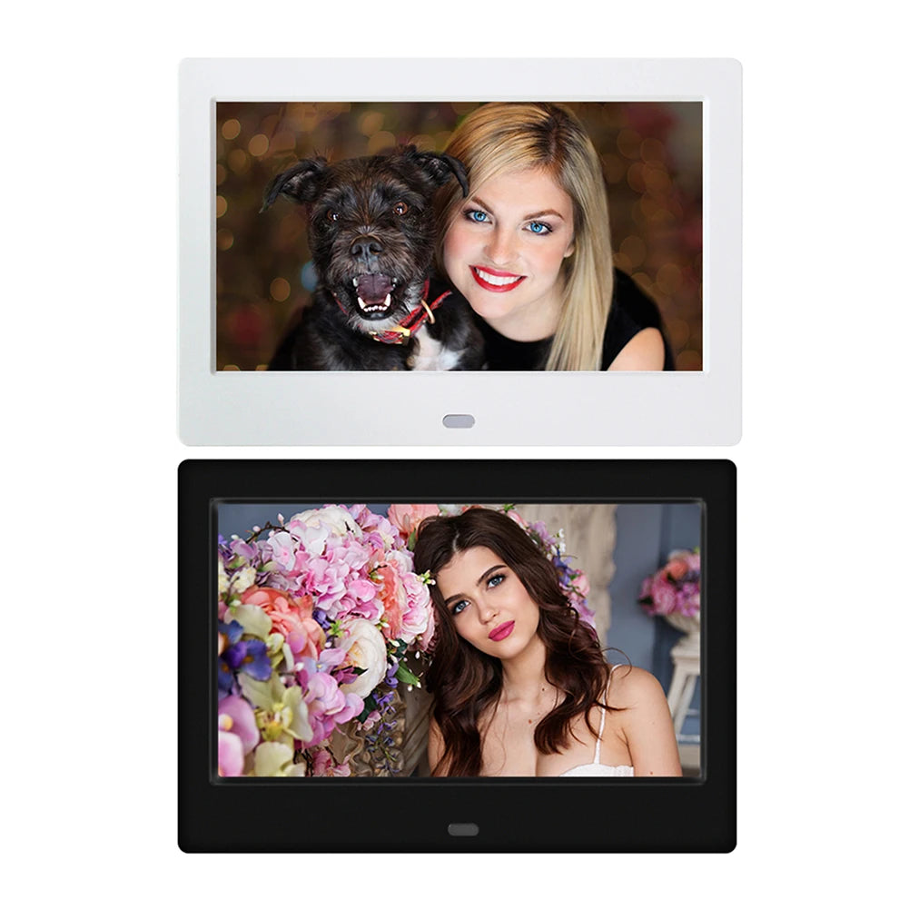 7 Inch LED Film Player Digital Photo Frame Electronic Album Picture Music Video Support Multiple Languages Clock/Calendar Player