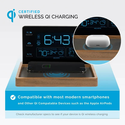 Alarm Clock with Wireless Charger
