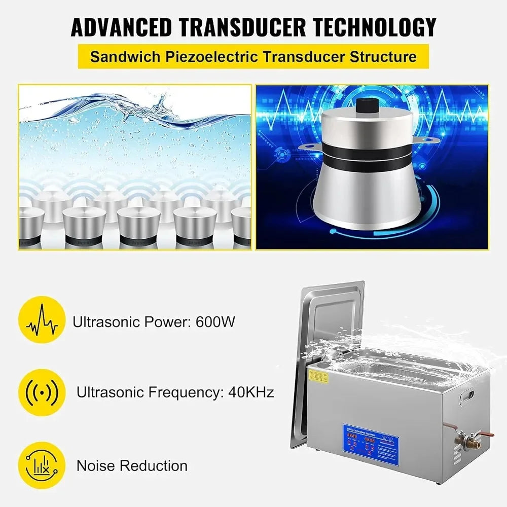 Industrial Ultrasonic Cleaner, with Digital Timer & Heater