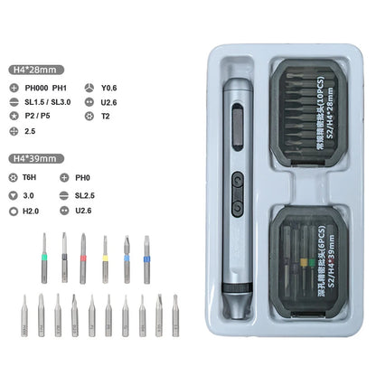 Precision Electric Screwdriver 50PCS with Electronic Display Fast Charging