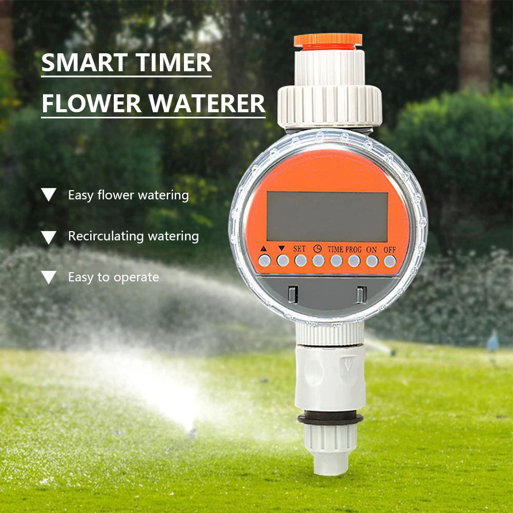 Irrigation Ball Valve Timer Automatic LCD Watering Electronic Controller Irrigator Home Garden Potted Flower Greenhouse Tools