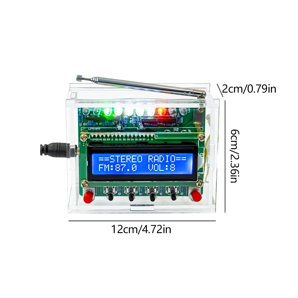 FM Radio Electronic Kit Adjustable Frequency 87-108MHZ