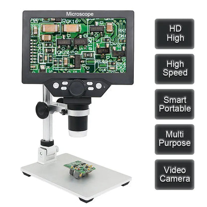 1200X Microscope Digital Portable 7" LCD Video Microscope