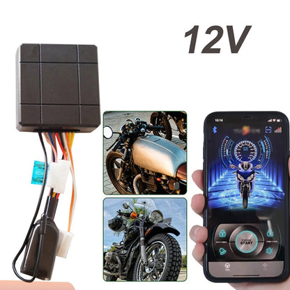 12V Motorcycle Keyless Remote Control Start System Anti-theft Locks