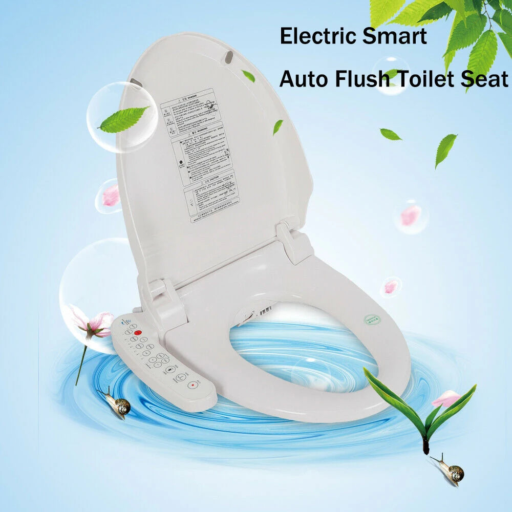 Multifunctional Auto Flush Toilet Seat Bathroom Electric Bidet Cover