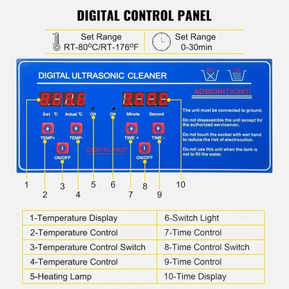 Industrial Ultrasonic Cleaner, with Digital Timer & Heater