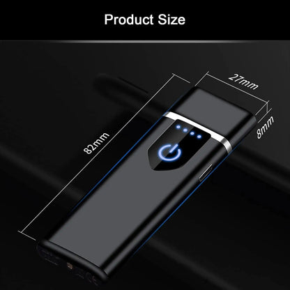 Electronic Lighter Windproof USB Rechargeable Lighter with LED Battery Indicator